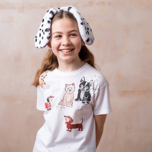 Doodle Dog and Friends t-shirt painting stencil.
