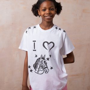I Heart Horses t-shirt painting stencil.