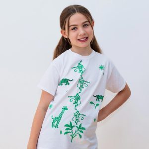 Jungle t-shirt painting stencil.