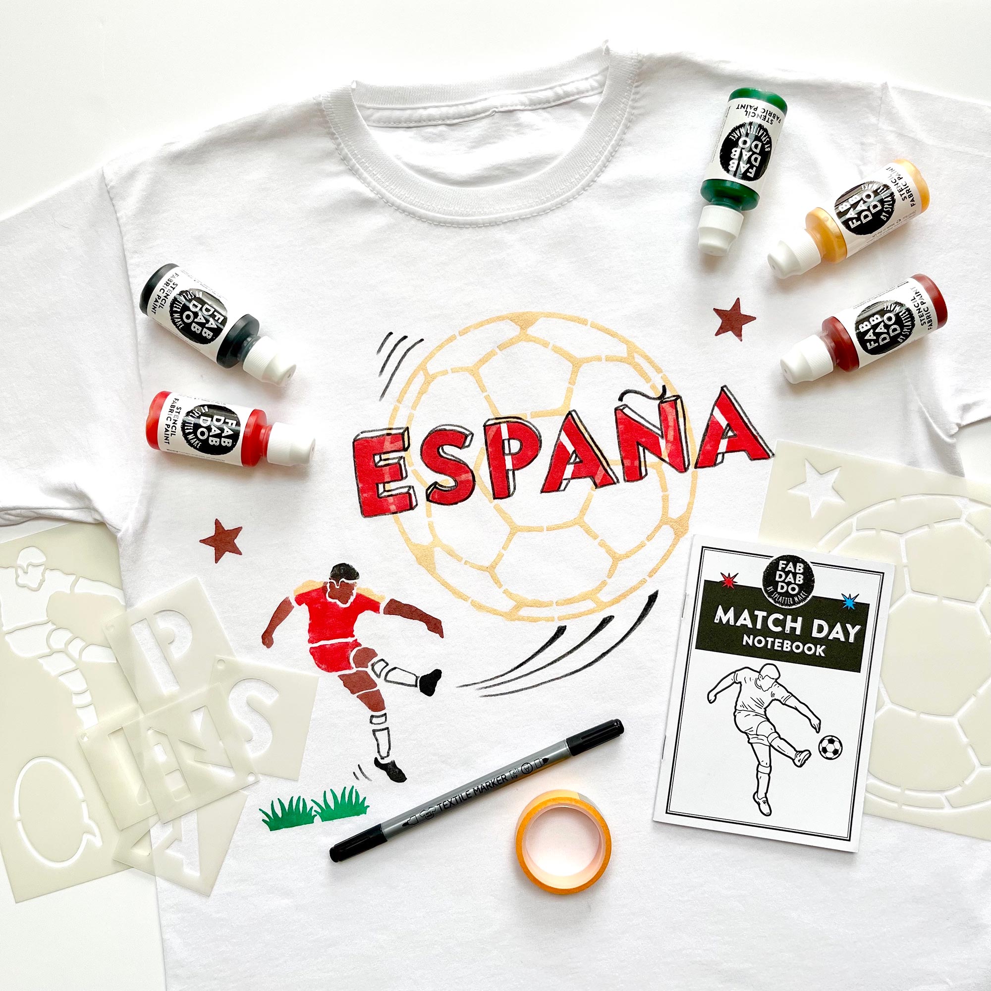 Football t-shirt painting stencil.