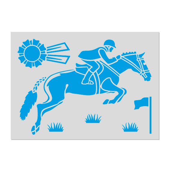 Show Jumping Stencil - Image 3