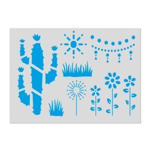 Cactus Fiesta Fun Stencil