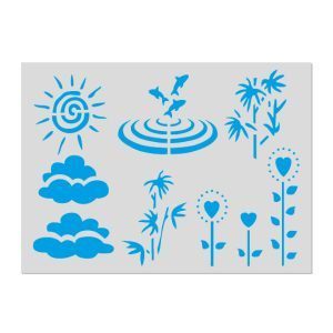 Lagoon Water Stencil
