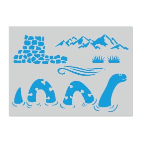 Loch Ness Monster Stencil