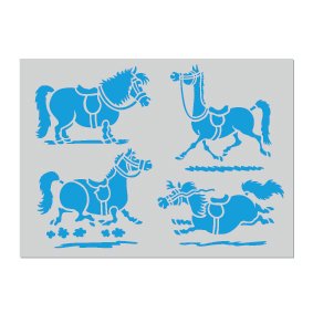 Naughty Ponies Stencil