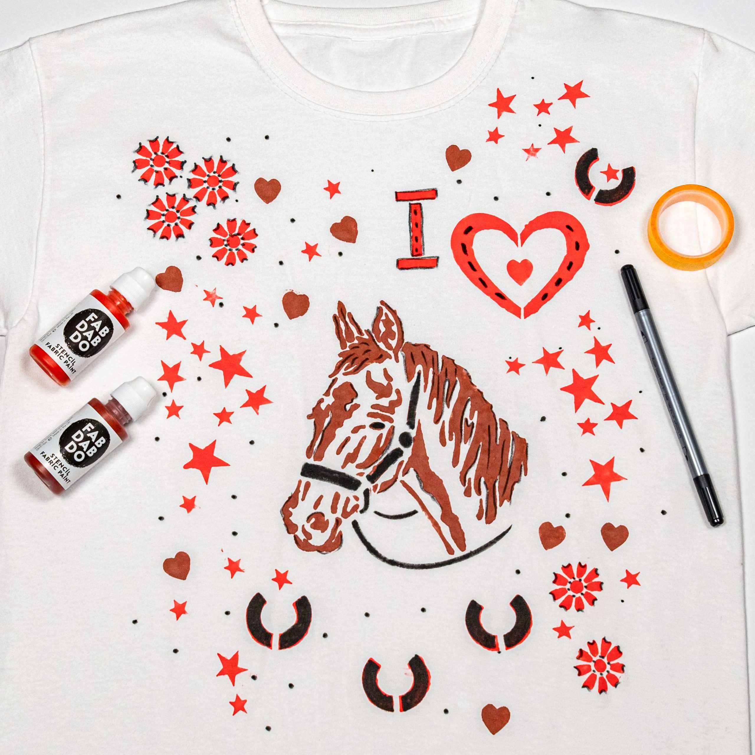 I Love Horses T-shirt Painting Kit - Image 10