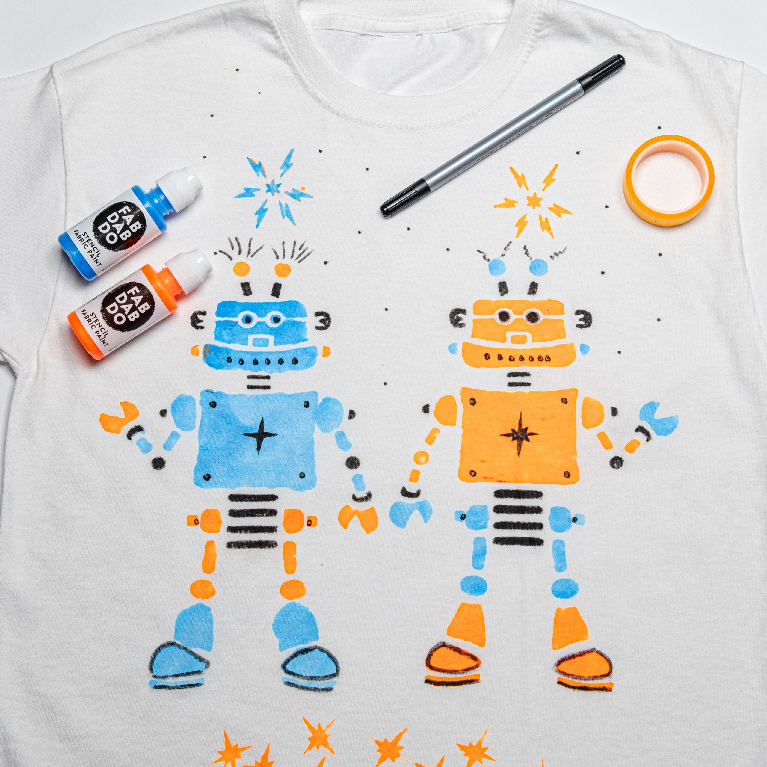 Robot T-shirt Painting Kit - Image 2