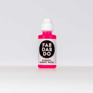 Fluorescent Pink Fabric Paint Dabber