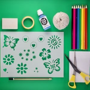Butterflies and Flowers Stencil