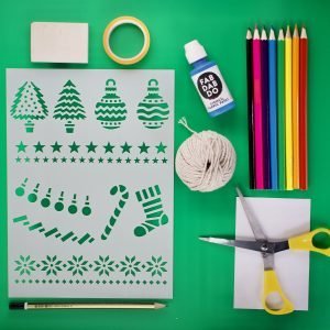 Traditional Nordic Christmas Stencil