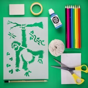Orangutan Stencil