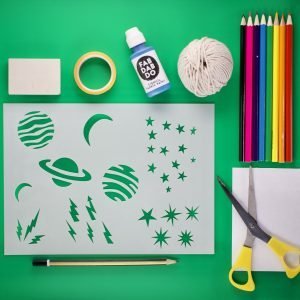 Planets and Stars Stencil
