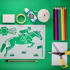 Show Jumping Stencil