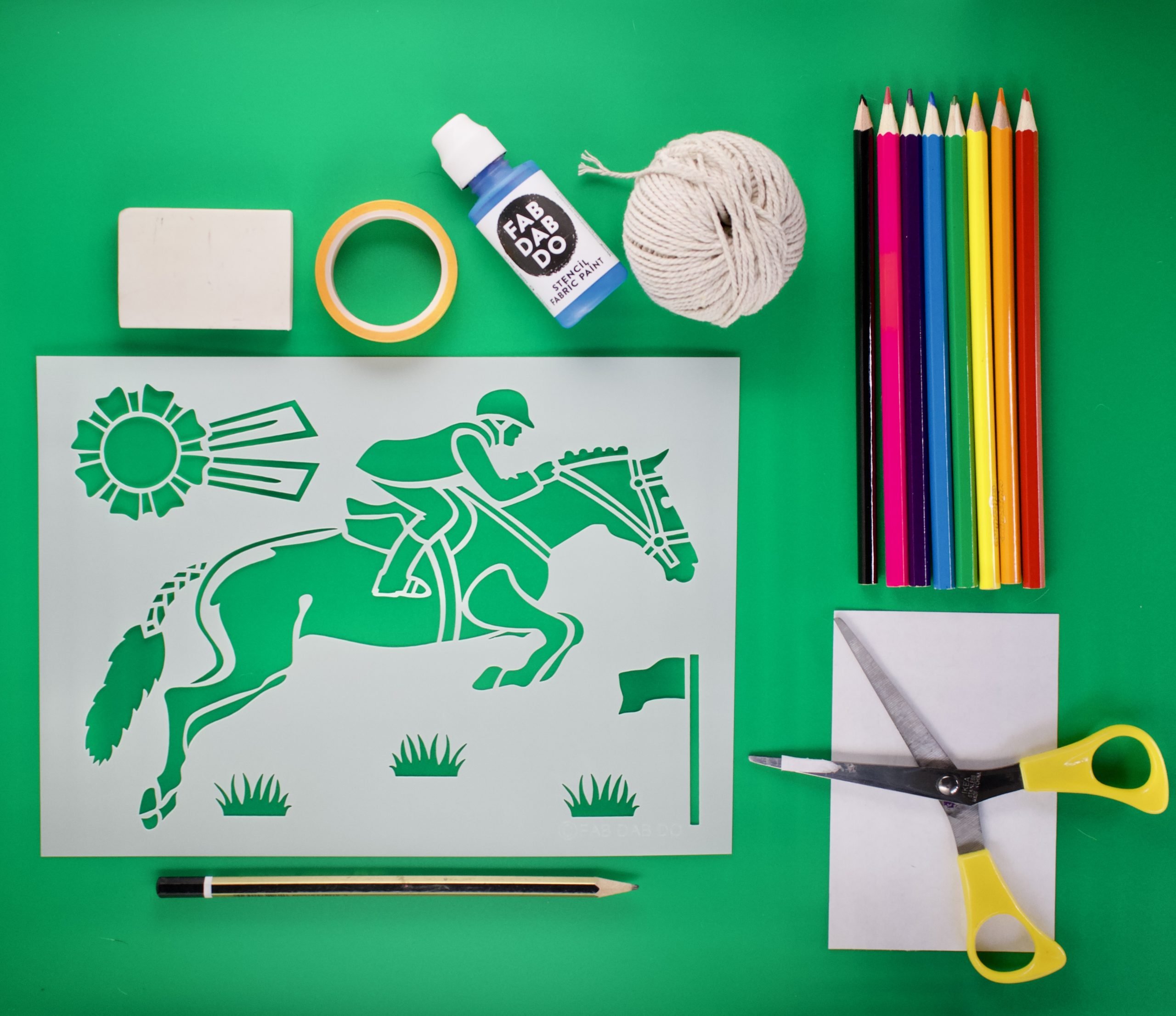 Show Jumping Stencil