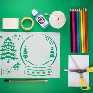 Christmas Snow Globe Stencil