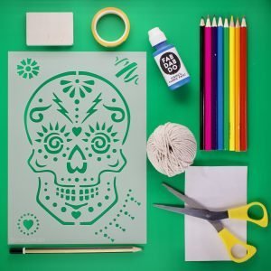Sugar Skull Stencil