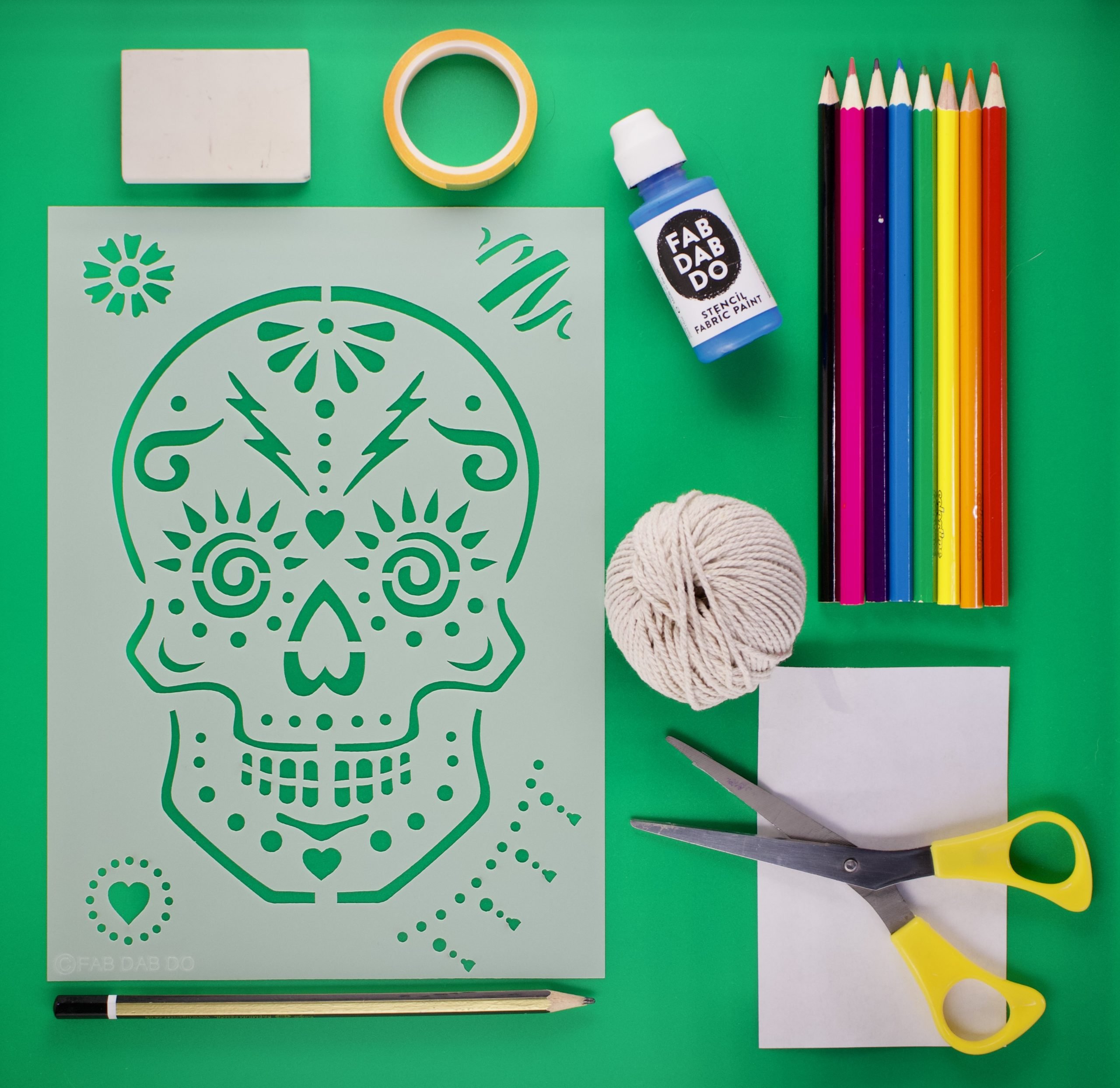 Sugar Skull Stencil