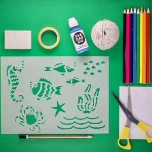 Ocean Scene Stencil