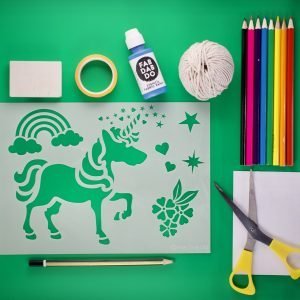 Unicorn Rainbow Stencil
