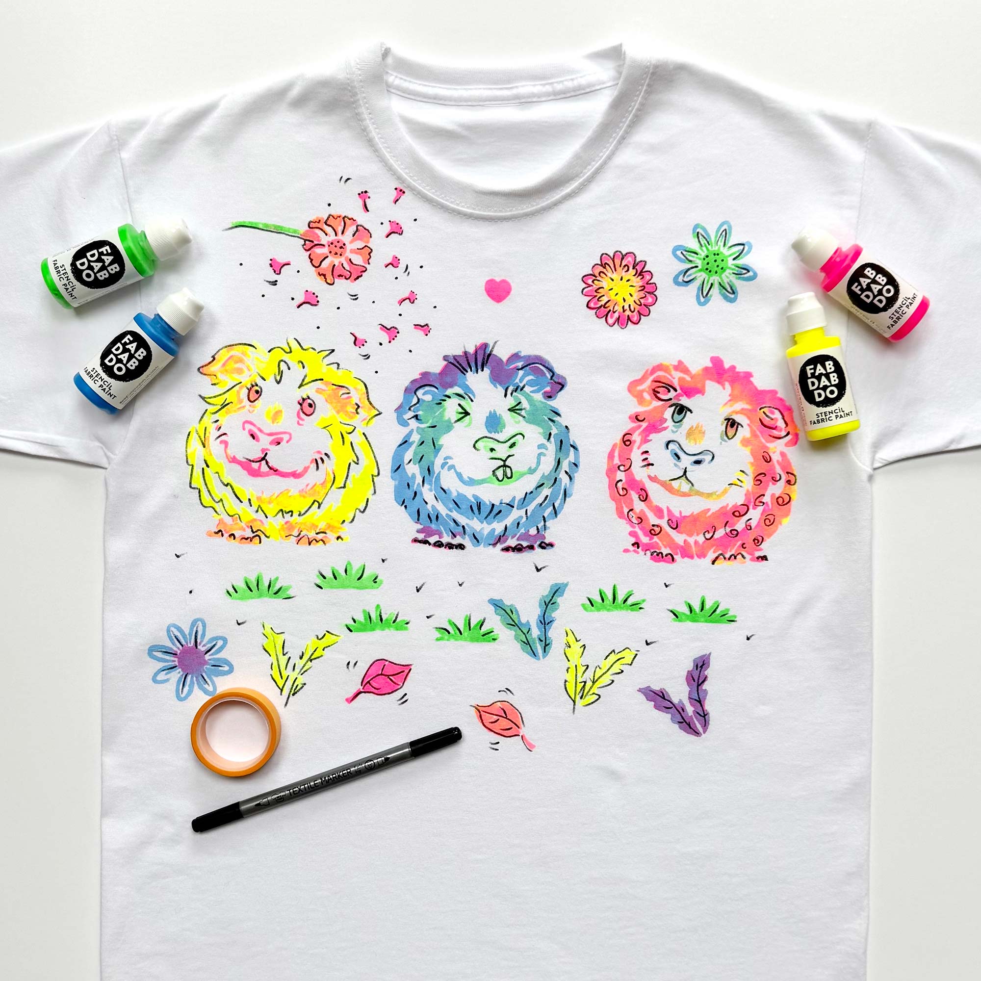 Guinea Pig T-shirt Painting Kit