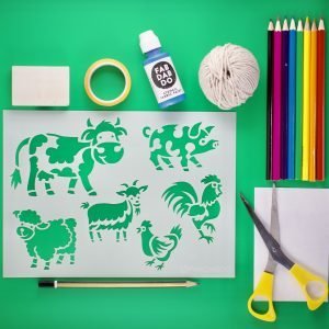 Farm Animals Stencil