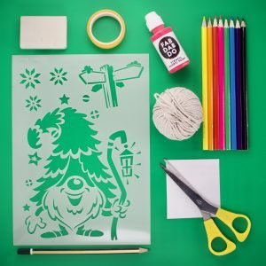 Gnome Christmas Stencil