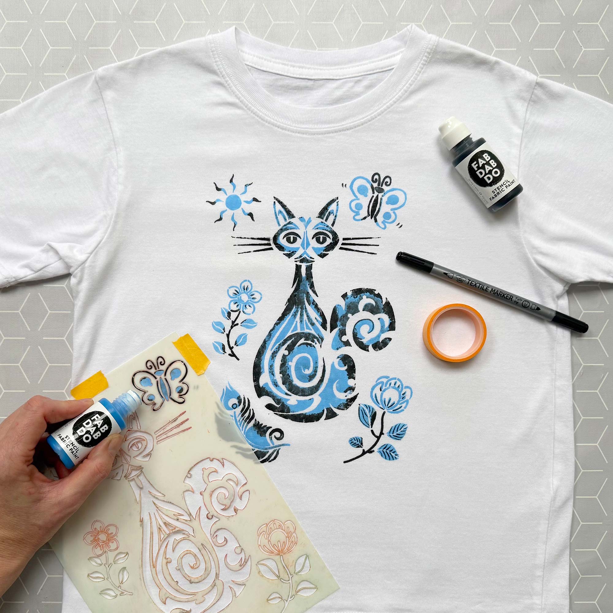 Deco Cat T-shirt Painting Kit - Image 2
