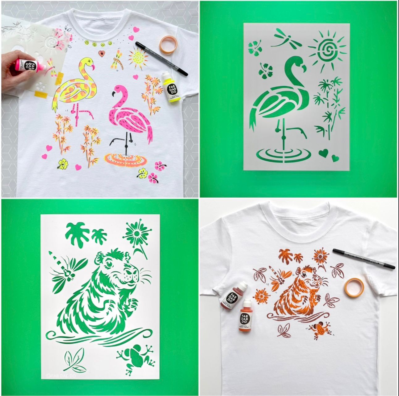 Customer Favourite Stencils T-shirt Painting Party Box - Image 4