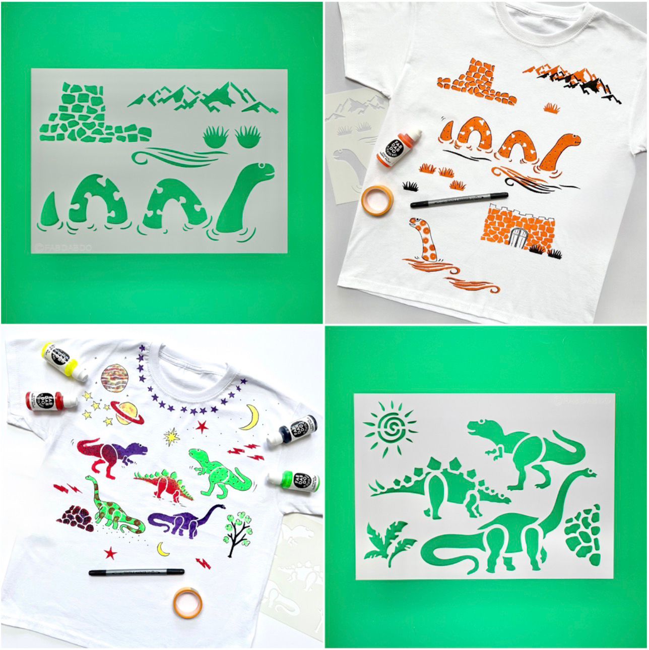Customer Favourite Stencils T-shirt Painting Party Box - Image 10