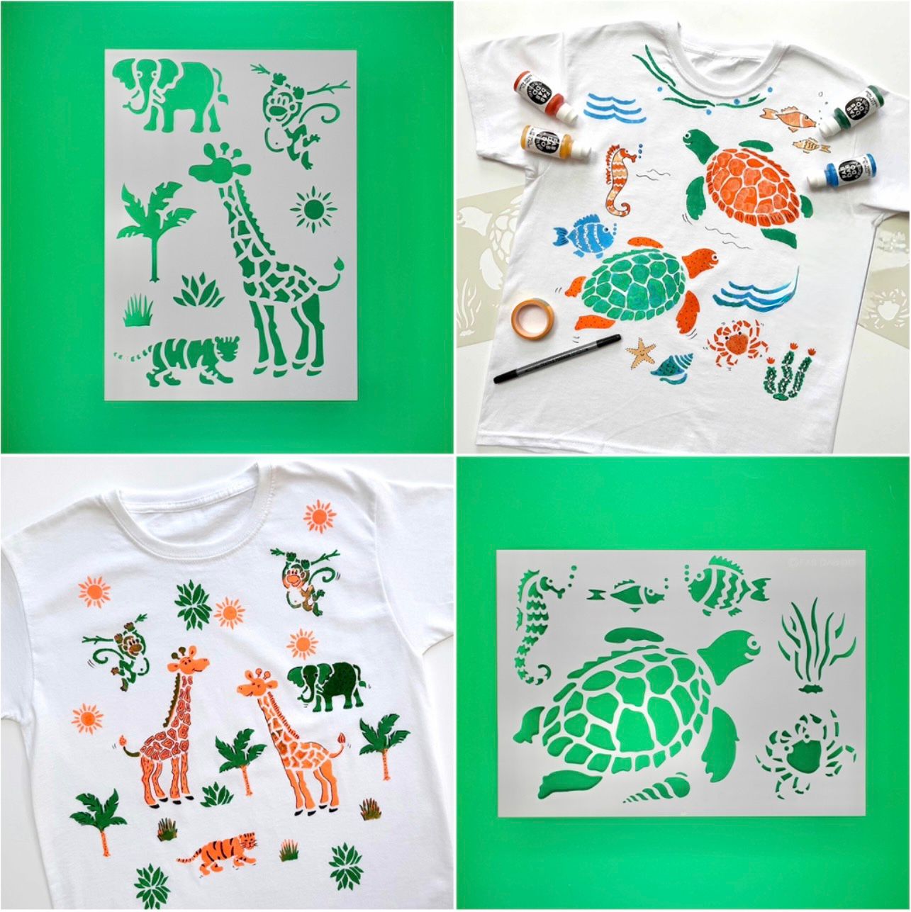 Customer Favourite Stencils T-shirt Painting Party Box - Image 5