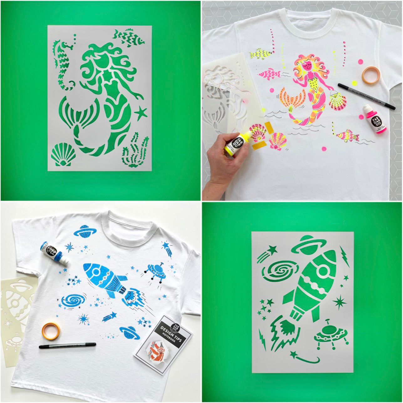 Customer Favourite Stencils T-shirt Painting Party Box - Image 6
