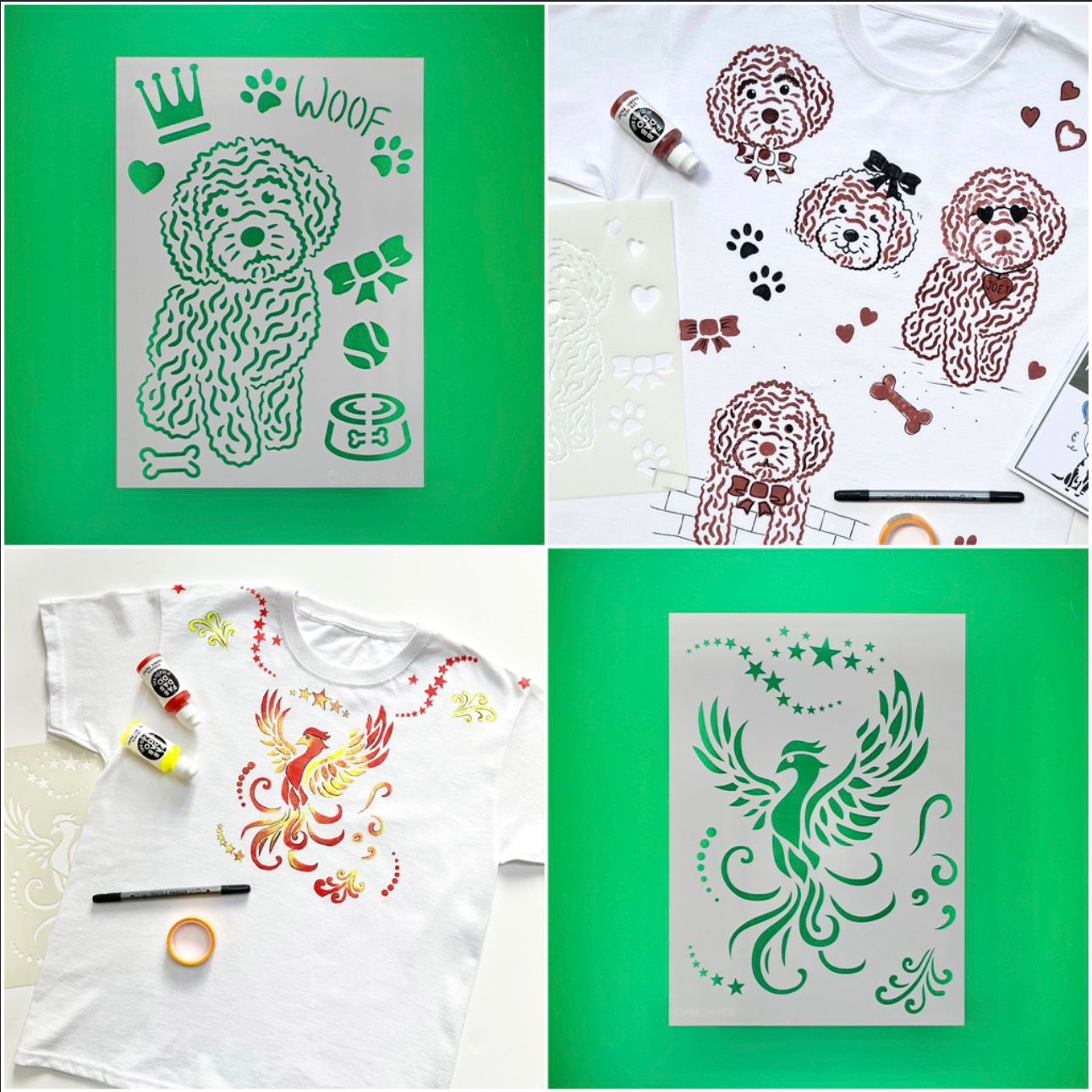 Customer Favourite Stencils T-shirt Painting Party Box - Image 9