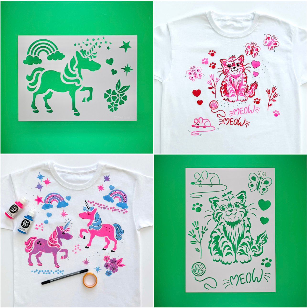 Customer Favourite Stencils T-shirt Painting Party Box - Image 3